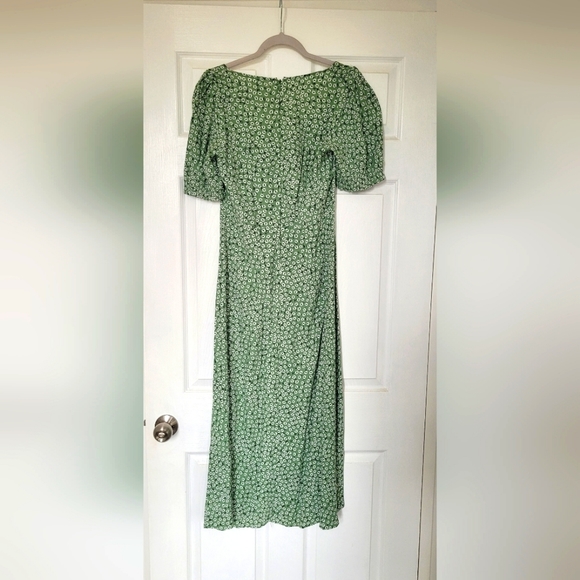 H&M Green floral midi dress, size XS - Picture 4 of 6